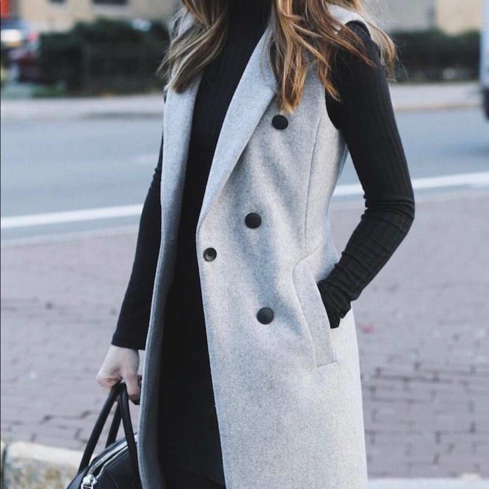 Stradivarius Sleeveless Vest Trench Coat